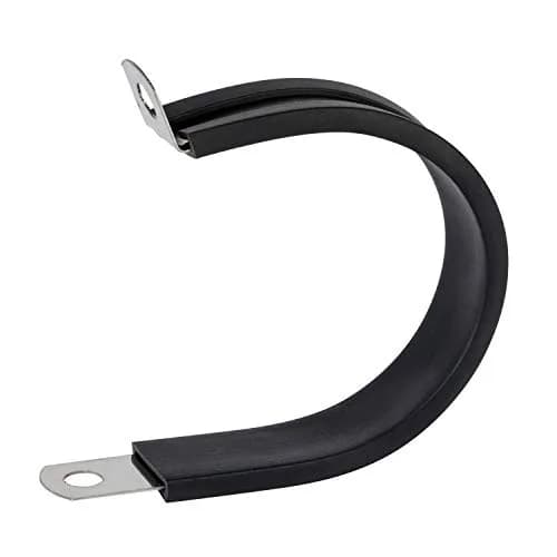 ISPINNER 1.5 Inch Rubber Cushioned Stainless Steel Cable Clamps (12-Pack) | Marine Grade Corrosion Resistance thumbnail 1