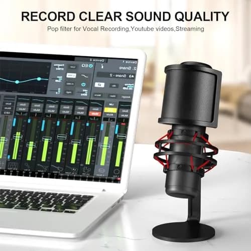 Aokeo 3-Layer Microphone Pop Filter with Metal Mesh & Foam for Handheld Mics | Reduces Plosives & Wind Noise thumbnail 2