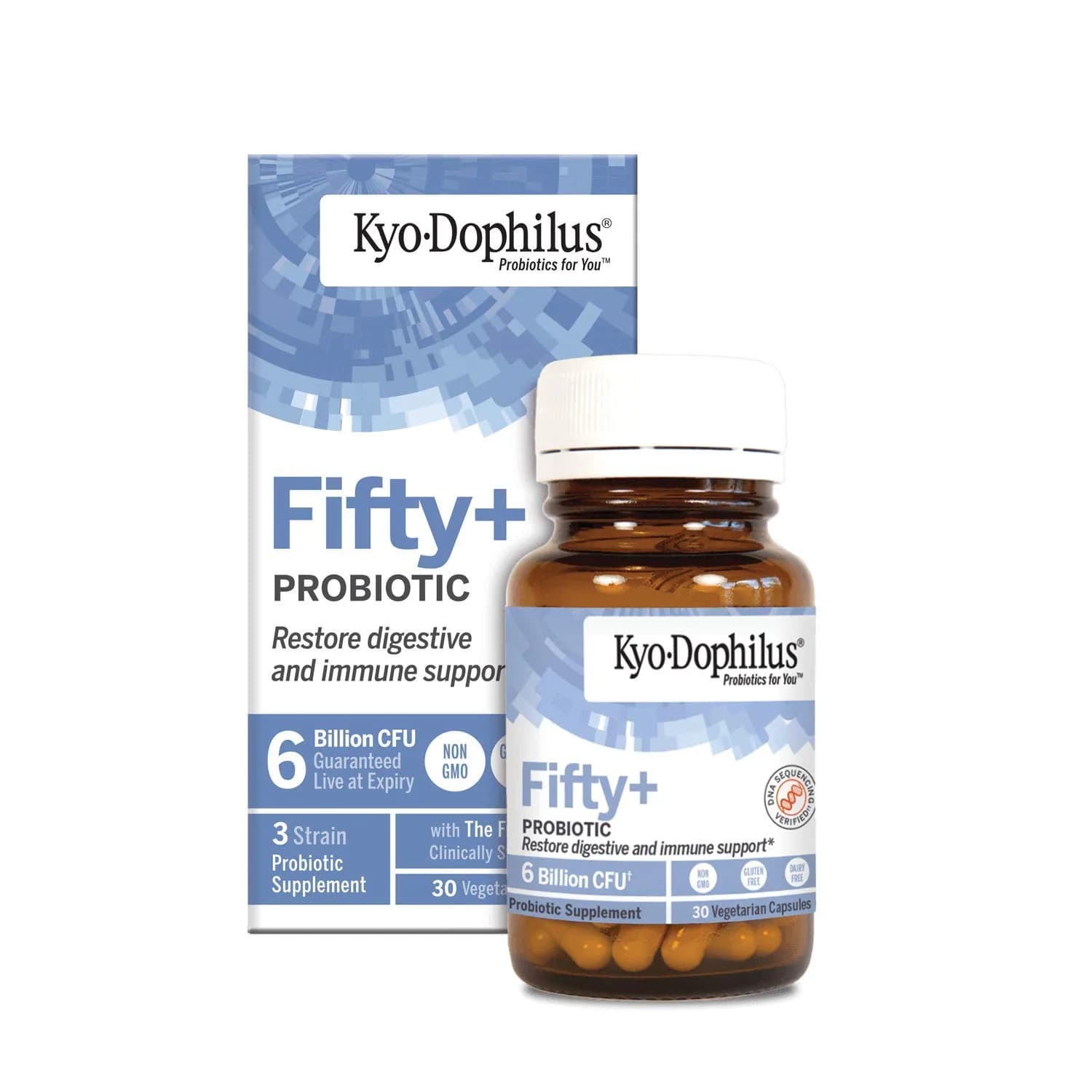 Kyo-Dophilus Fifty+ Probiotic 30 Capsules | Digestive & Immune Support for Adults