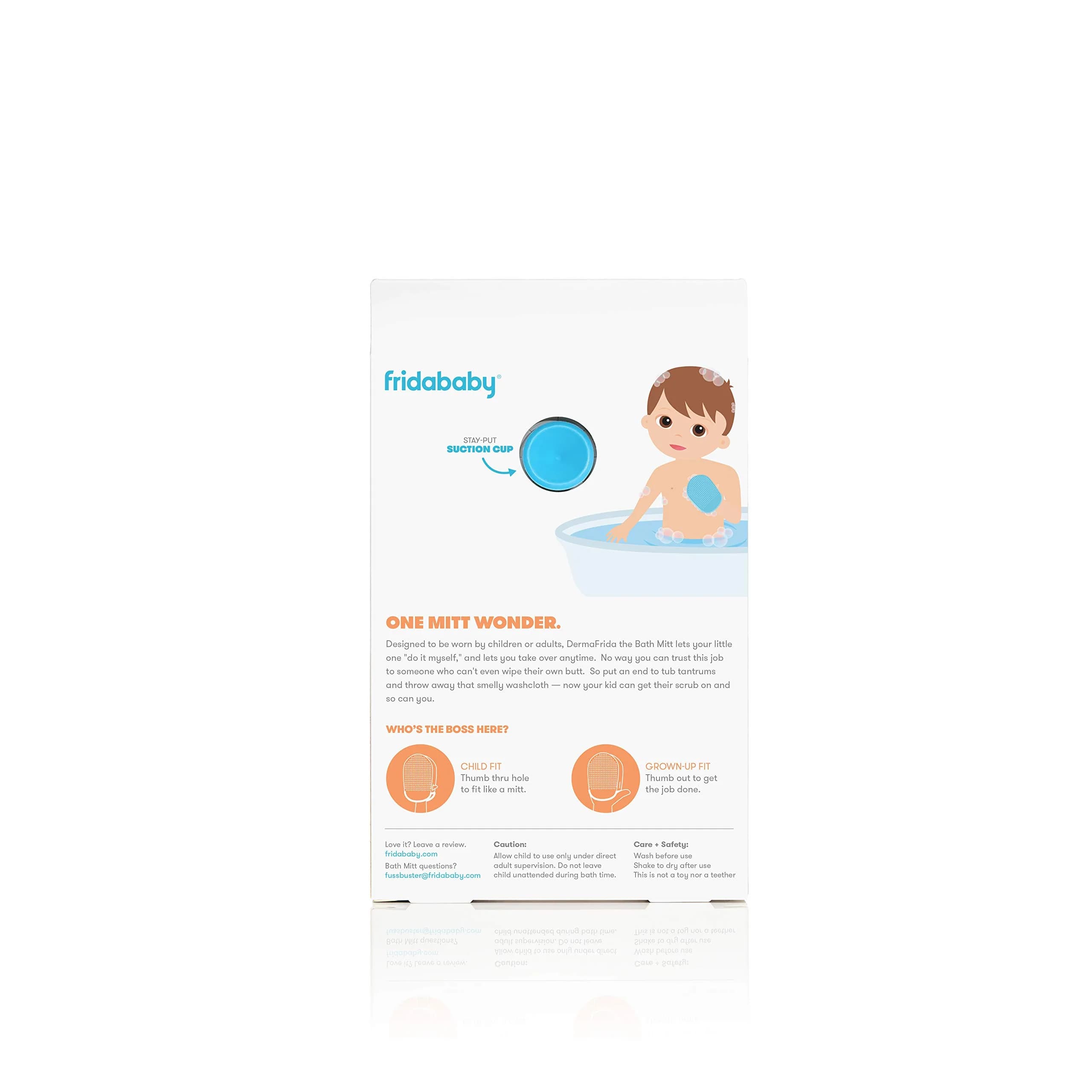 Frida Baby DermaFrida Bath Mitt Silicone | Gentle Exfoliating Toddler Body Brush for All Skin Types - view 4