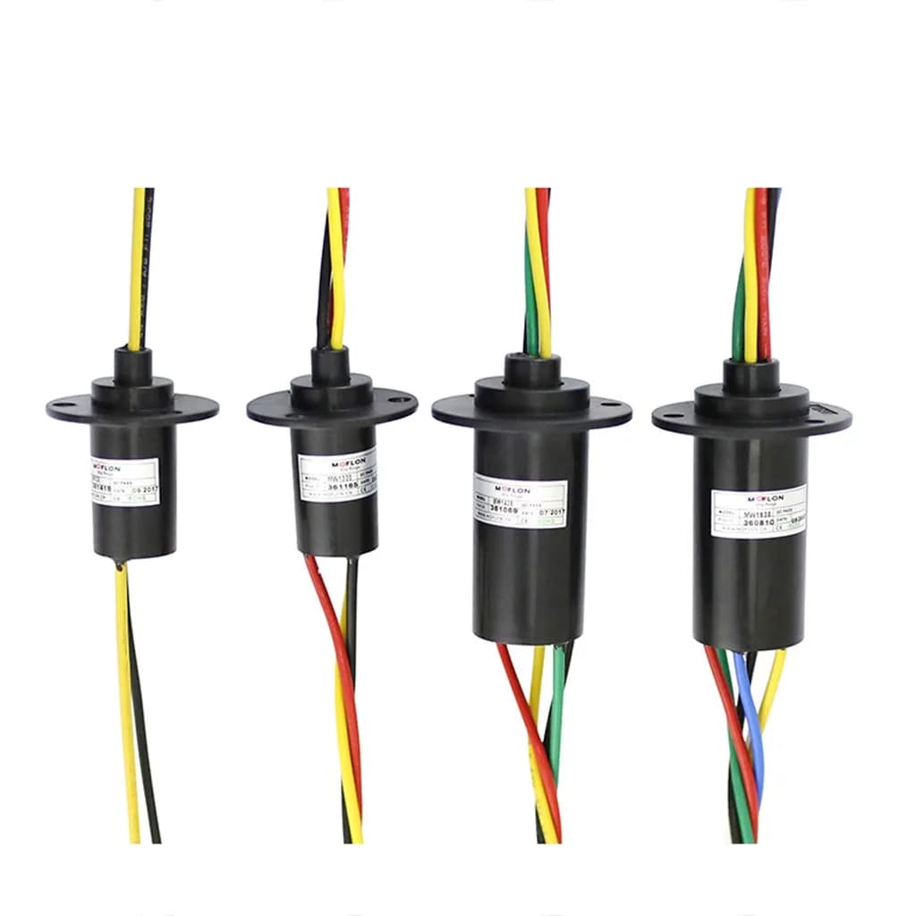 Taidacent Electrical Slip Ring Collector Ring Rotary Electrical Contact Joint 5 Wires 30A Diameter 31mm | Long-lasting gold contact — 5 Wires 30A Diameter 31mm
