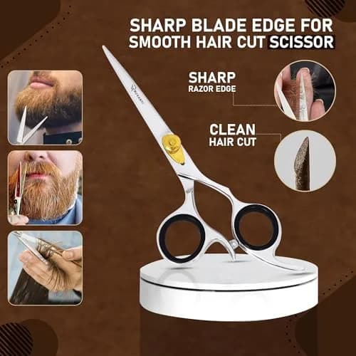 RUVANTI Professional Hair Thinning Shears 6.5 Inch | Japanese J2 Stainless Steel Blades for Barber, Salon & Home thumbnail 6