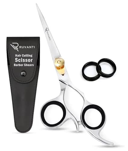 RUVANTI Professional Hair Thinning Shears 6.5 Inch | Japanese J2 Stainless Steel Blades for Barber, Salon & Home thumbnail 1