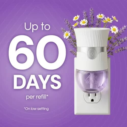 Air Wick Plug In Scented Oil Refills Lavender & Chamomile 10ct (0.67 fl oz per refill) | Continuous Fragrance for Up to 600 Days thumbnail 4