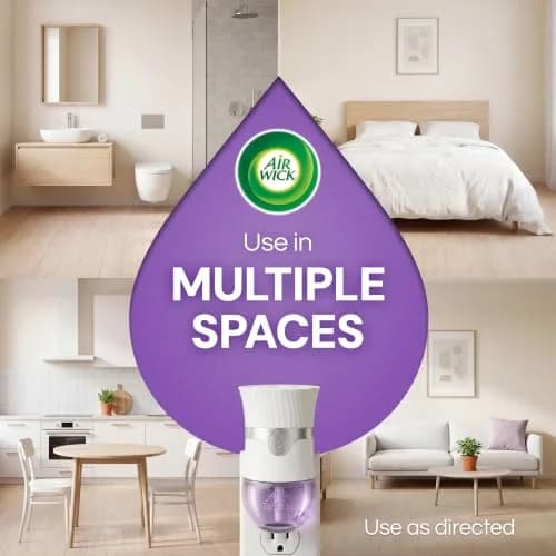 Air Wick Plug In Scented Oil Refills Lavender & Chamomile 10ct (0.67 fl oz per refill) | Continuous Fragrance for Up to 600 Days thumbnail 9