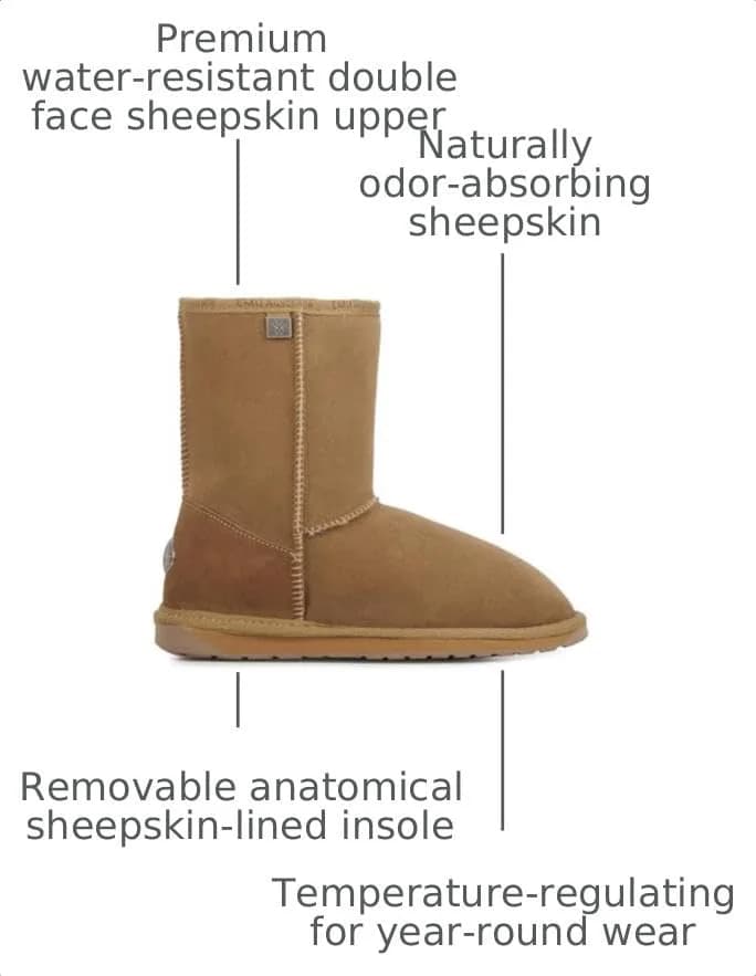 EMU Platinum Stinger Slim Lo Womens Boot Chestnut US 6 | Water-Resistant Australian Sheepskin thumbnail 3