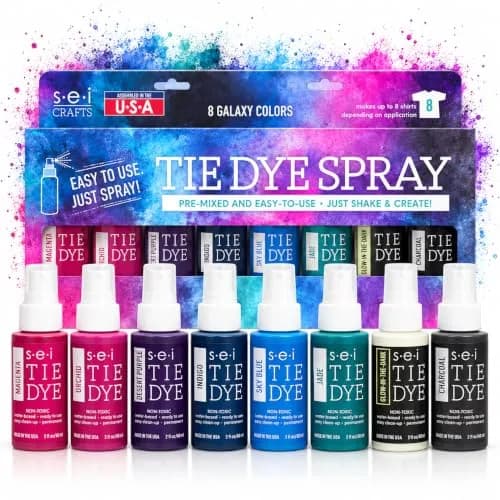 S·E·I Galaxy Tie Dye Kit 8 Colors | Water Based Spray Bottles for Fabric & Home Decor thumbnail 1