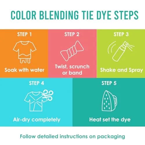 S·E·I Galaxy Tie Dye Kit 8 Colors | Water Based Spray Bottles for Fabric & Home Decor thumbnail 7