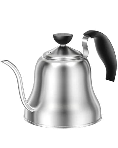 Chefbart Gooseneck Kettle for Pour Over Coffee & Tea, 0.8L (28oz) Brushed Stainless Steel | Precise Flow Control for Drip Brewing thumbnail 1
