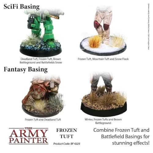 The Army Painter Battlefield Tufts - Frozen Tuft, 77 Pcs, 3 Sizes | Model Scenery & Diorama Supplies thumbnail 6
