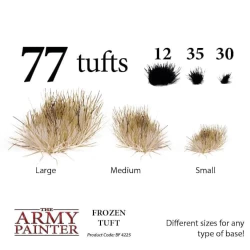 The Army Painter Battlefield Tufts - Frozen Tuft, 77 Pcs, 3 Sizes | Model Scenery & Diorama Supplies thumbnail 3
