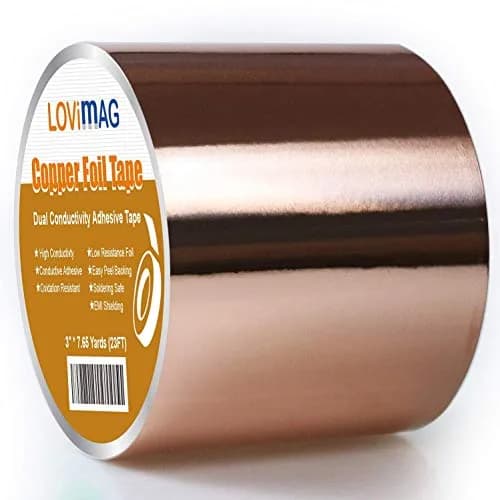 LOVIMAG Copper Foil Tape 75mm x 7m (3" x 275") | Dual Conductive Adhesive for EMI Shielding & Electrical Repairs thumbnail 1