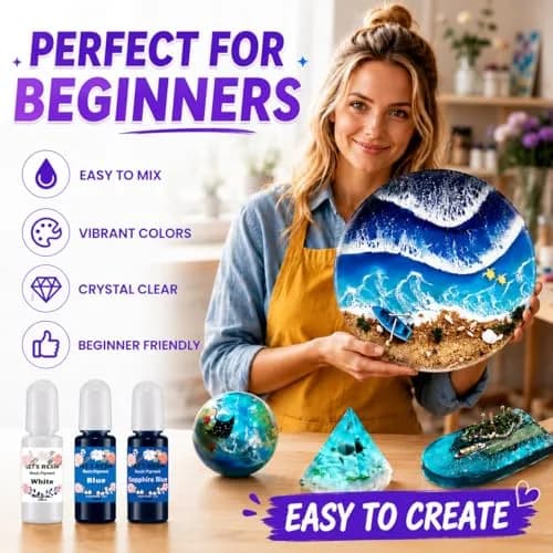 LET'S RESIN Epoxy Resin Dye 15 Colors (10ml/bottle) | Translucent Liquid Pigment for Resin Art & Jewelry Making thumbnail 4