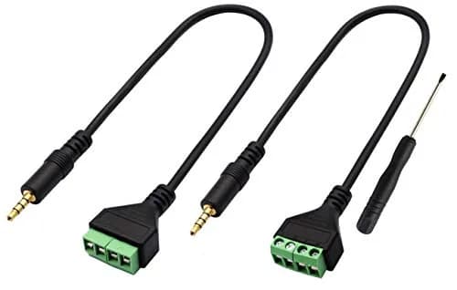 zdyCGTime 3.5mm Screw Terminal Block Cable 30CM | Stereo TRRS Male to 4 Pin Female Adapter thumbnail 1