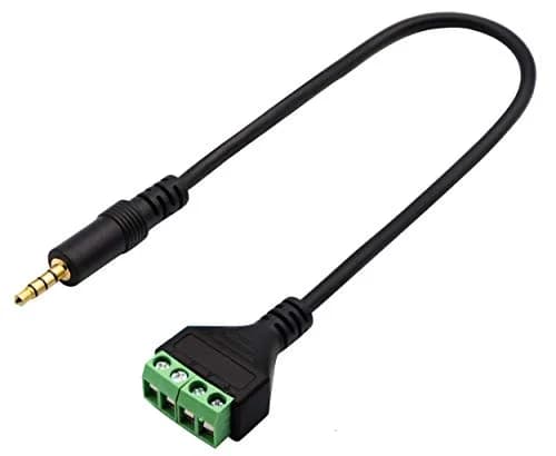 zdyCGTime 3.5mm Screw Terminal Block Cable 30CM | Stereo TRRS Male to 4 Pin Female Adapter thumbnail 5