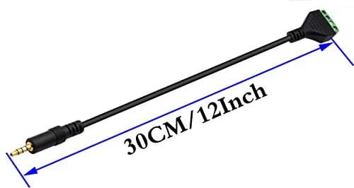 zdyCGTime 3.5mm Screw Terminal Block Cable 30CM | Stereo TRRS Male to 4 Pin Female Adapter thumbnail 2
