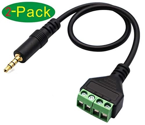 zdyCGTime 3.5mm Screw Terminal Block Cable 30CM | Stereo TRRS Male to 4 Pin Female Adapter thumbnail 3