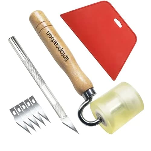 tiptopcarbon Wallpaper Smoothing Tool Kit with Seam Roller & Craft Knife | 8-Piece Set thumbnail 1
