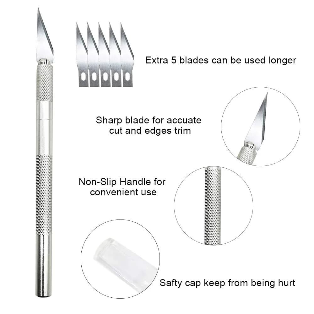 tiptopcarbon Wallpaper Smoothing Tool Kit with Seam Roller & Craft Knife | 8-Piece Set - view 4