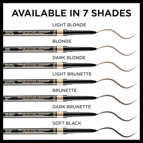 L'Oreal Paris Brow Stylist Definer Waterproof Eyebrow Pencil, Blonde, 0.003 oz (Pack of 2) | Ultra-Fine Mechanical Pencil thumbnail 4