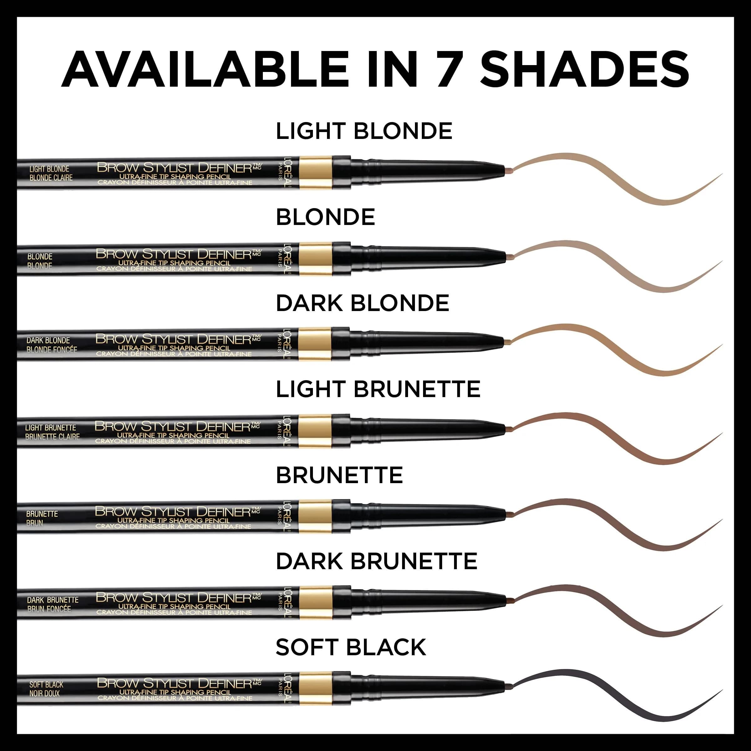 L'Oreal Paris Brow Stylist Definer Waterproof Eyebrow Pencil, Blonde, 0.003 oz (Pack of 2) | Ultra-Fine Mechanical Pencil - view 4