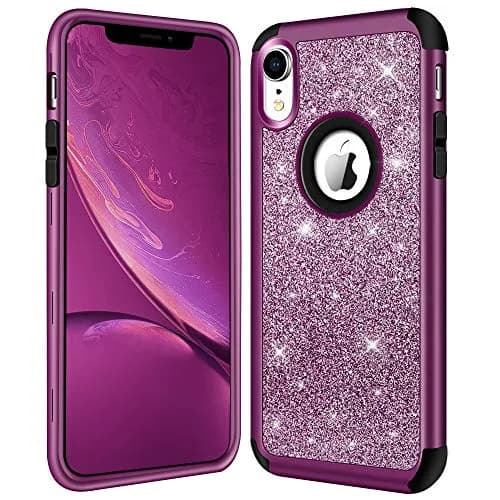 Hython Compatible with iPhone XR Case, Heavy Duty Full-Body Defender 6.1-Inch | Glitter Sparkle Shockproof Cover thumbnail 6