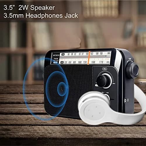 Retekess TR604 AM FM Radio Portable Plug-in Wall Black | Simple Operation for Elders thumbnail 5