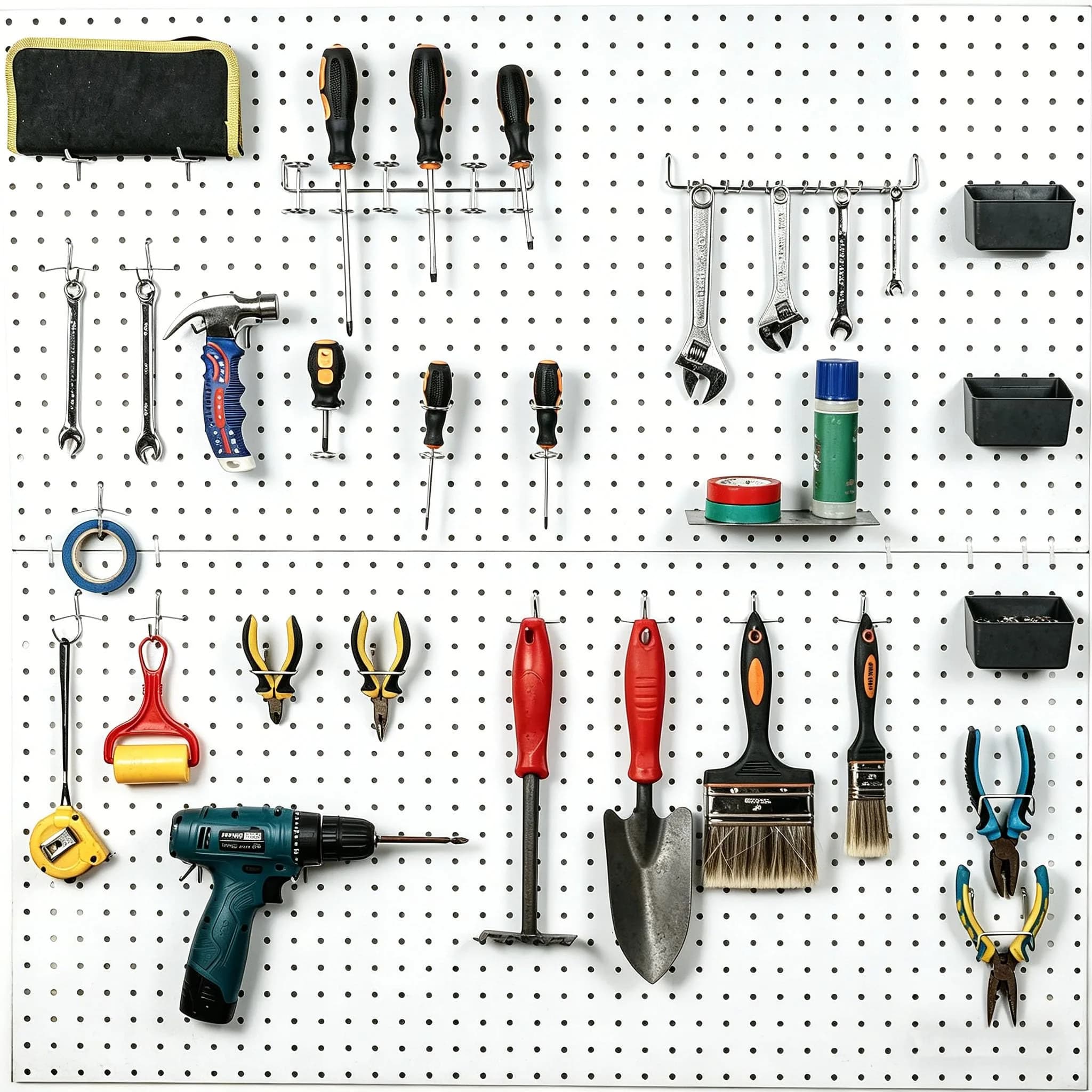 FRIMOONY 80-Piece Pegboard Hooks Assortment with Bins and Peg Locks | Organize Tools, Garage, Kitchen - view 8
