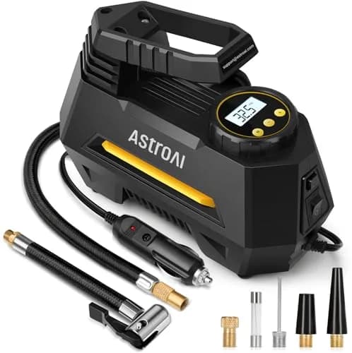 AstroAI AIRUN H Tire Inflator Portable Air Compressor 12V DC | 35L/min Airflow, 100 PSI Max Pressure thumbnail 1
