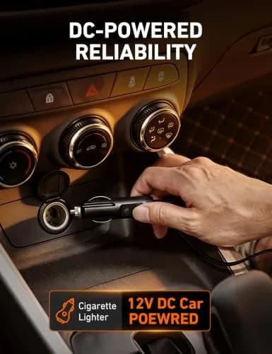 AstroAI AIRUN H Tire Inflator Portable Air Compressor 12V DC | 35L/min Airflow, 100 PSI Max Pressure thumbnail 2