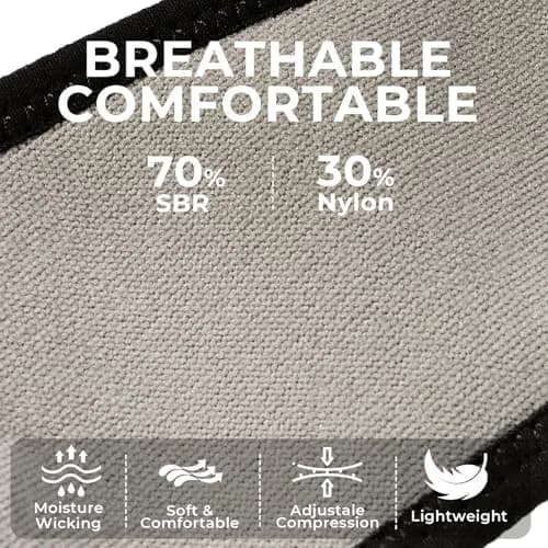 NeoTech Care Wrist Band - Elastic & Breathable Fabric - Adjustable Compression Strap for Men & Women (Black, Size L, 1 Pair) thumbnail 5