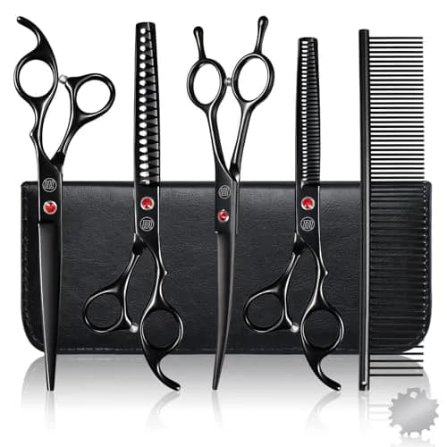 Moontay Dog Grooming Scissors Set, 7 Inch/8 Inch | Professional Shears for Pet Grooming thumbnail 1