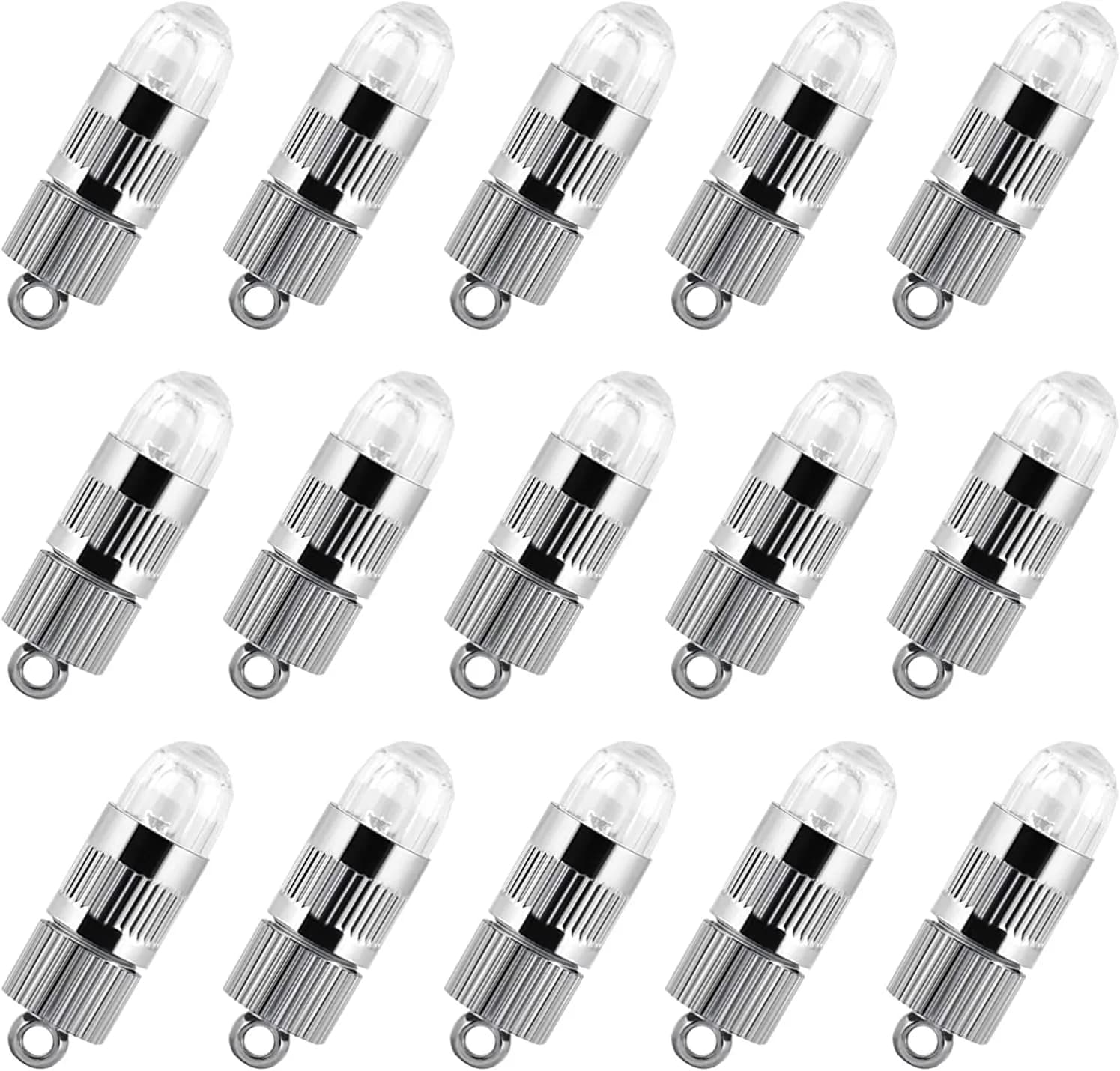 LIHAO Battery Operated LED Party Lights 30-Pack | Warm White, Waterproof, 1.2cm x 3.5cm — Non-waterproof White