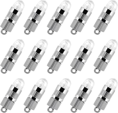 LIHAO 15x Battery Operated Mini LED Lights, White | 1.38 inch (3.5cm) Length thumbnail 1