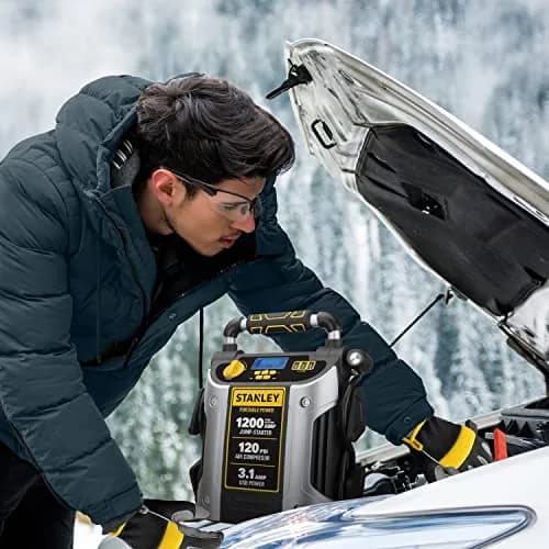 Stanley Jump Starter with 1200 Peak Amps & 120 PSI Inflator | Portable Power & Emergency Kit thumbnail 3