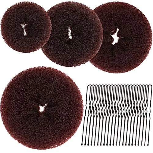 Teenitor Brown Hair Bun Maker for Women & Girls | 4 Sizes (6-11cm) thumbnail 1