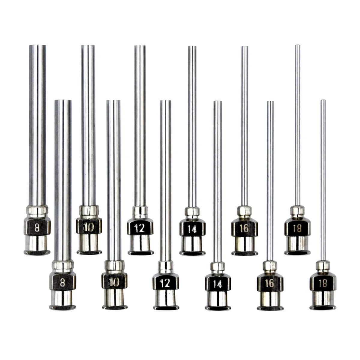 Auerllcy 12 Pack Blunt Tip Dispensing Needles Set 50mm (1.97 in) | Luer Lock 8G-18G Assortment - main product image