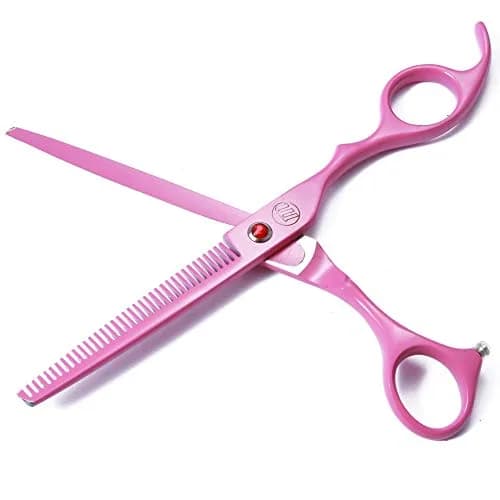 Moontay 7" Professional Dog Grooming Scissors Set of 5 with Pet Comb & Bag | Sharp, Ergonomic & Hand Forged thumbnail 7