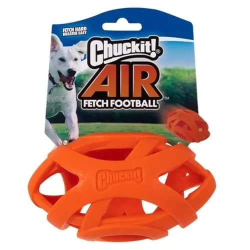 Chuckit! Air Fetch Football Dog Toy, Orange | Breathable, Buoyant & Suitable for All Breeds thumbnail 1