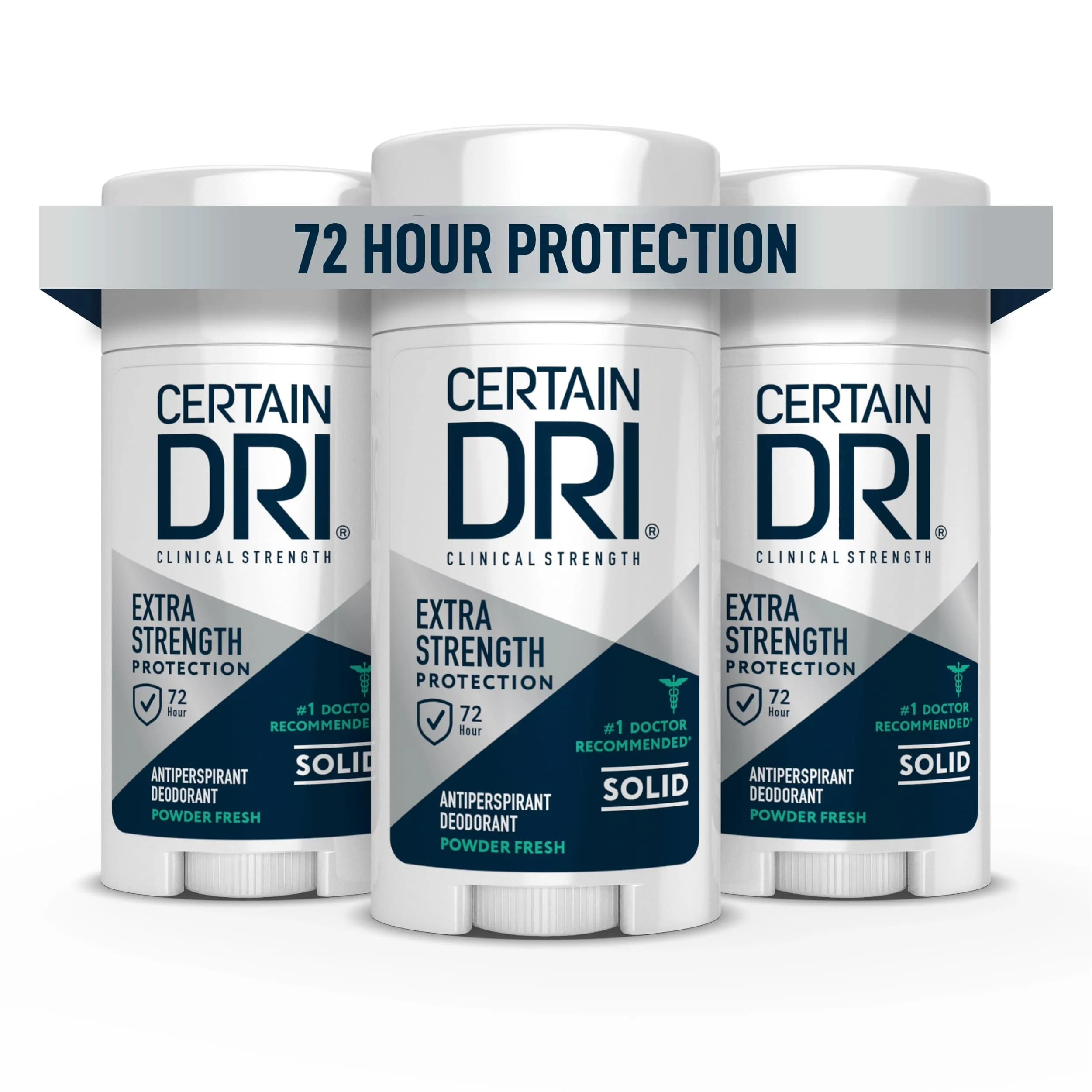 Certain Dri Extra Strength Clinical Antiperspirant Stick 156 g (5.1 oz) | 72-Hour Sweat & Odor Protection - main product image