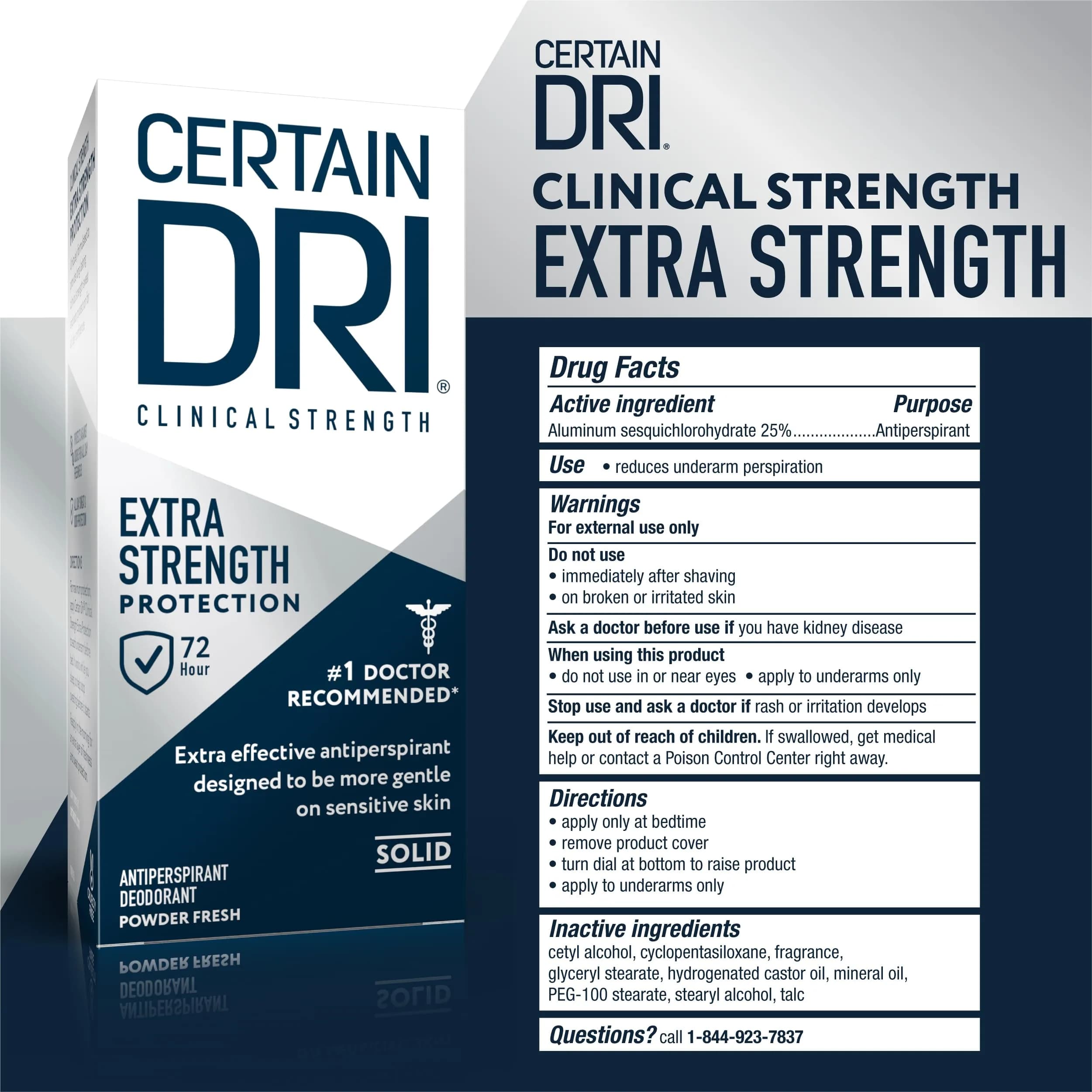 Certain Dri Extra Strength Clinical Antiperspirant Stick 156 g (5.1 oz) | 72-Hour Sweat & Odor Protection - view 5