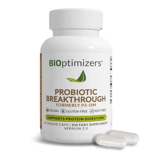 BIOptimizers Probiotic Breakthrough Gut & Digestive Support, 60 Capsules | Supports Gut, Immunity & Brain Balance thumbnail 1