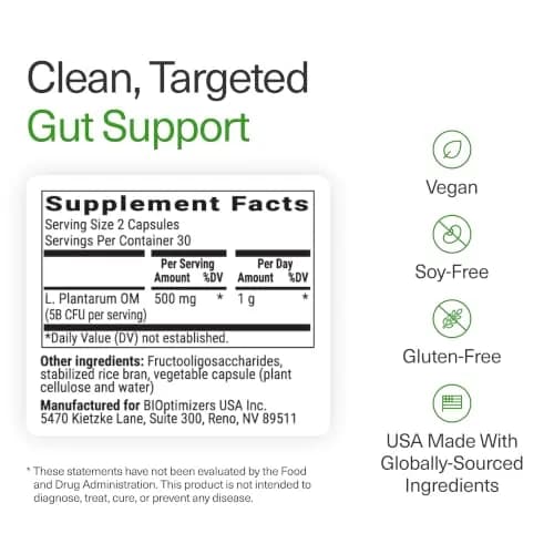 BIOptimizers Probiotic Breakthrough Gut & Digestive Support, 60 Capsules | Supports Gut, Immunity & Brain Balance thumbnail 8