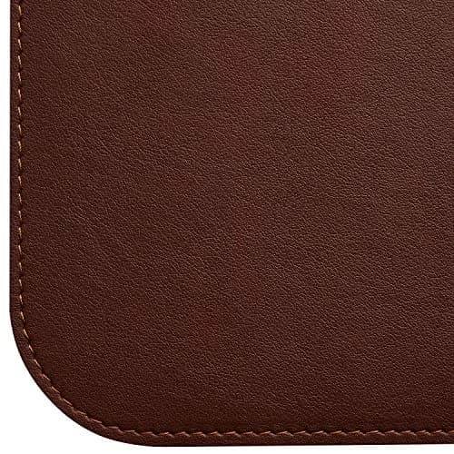 GALLAWAY LEATHER Large Desk Mat 36" x 17" Dark Brown | Elegant PU Leather Office Cover thumbnail 9