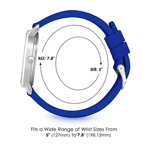 Speidel Water Resistant Scrub Watch 38mm | Easy Read, Unisex Silicone Band, Royal Blue thumbnail 5