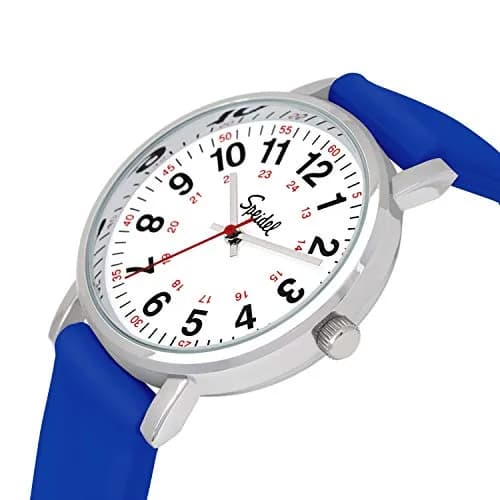 Speidel Water Resistant Scrub Watch 38mm | Easy Read, Unisex Silicone Band, Royal Blue thumbnail 2