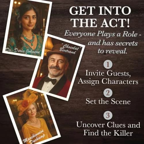 Murder Mystery Party Death by Chocolate Game, 6-8 Players, Ages 18+ | Interactive Dinner Party Game thumbnail 5