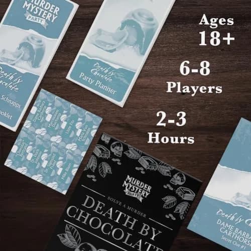 Murder Mystery Party Death by Chocolate Game, 6-8 Players, Ages 18+ | Interactive Dinner Party Game thumbnail 3