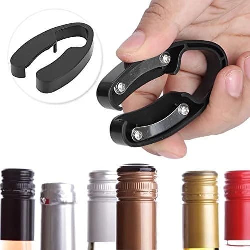 Fdit Black Bottle Opener Polka-dot Foil Paper Cutter 4.2cm (1.6inch) | Modern & Durable Wine Accessory thumbnail 3