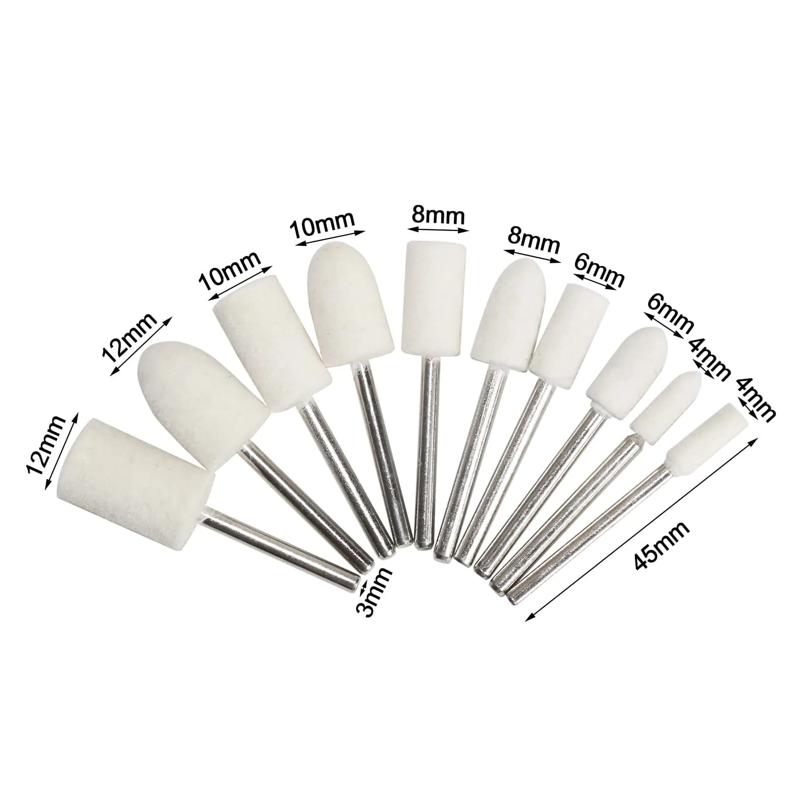 FPPO 1Inch Polishing Buffing Wheel Set with 3mm Shank | 50 Pieces for Rotary Tools - view 5
